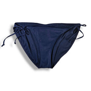 NWOT Peyton & Parker Adjustable Tie Bikini Swim Bottom Sz. L Navy Blue